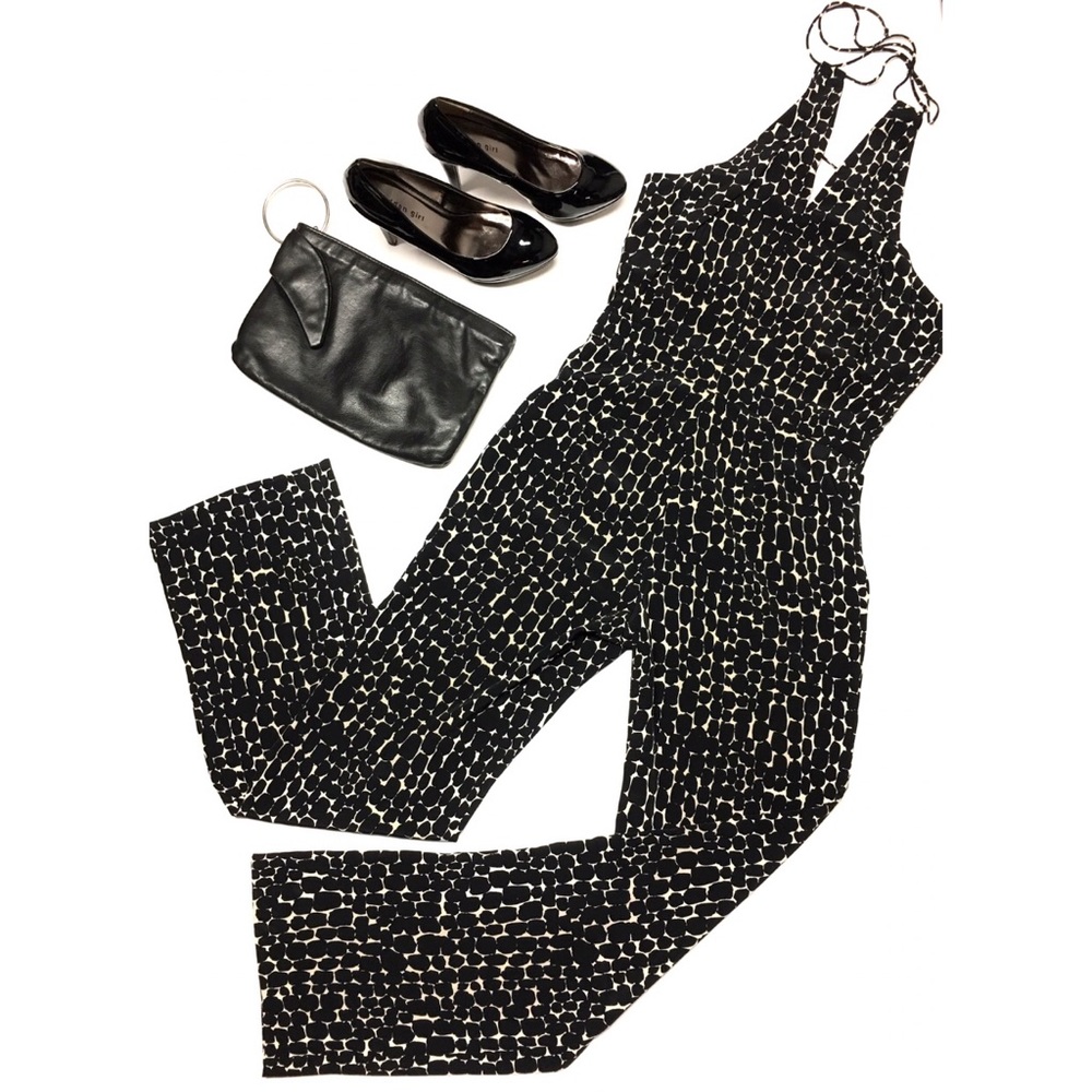 Banana Republic Halter Printed Keyhole Jumpsuit